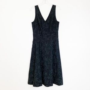 J. Crew laser cut bamboo print sundress